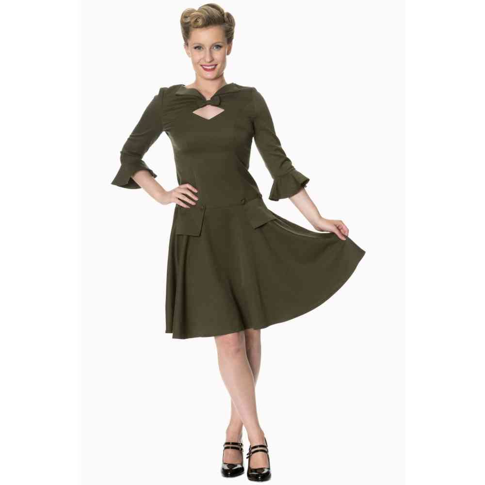 Dancing Days - EVERLASTING Flare jurk - Groen Product image